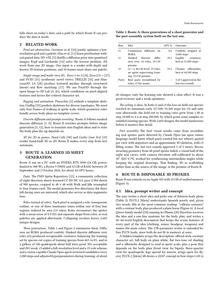 Page 2: related work and Route A